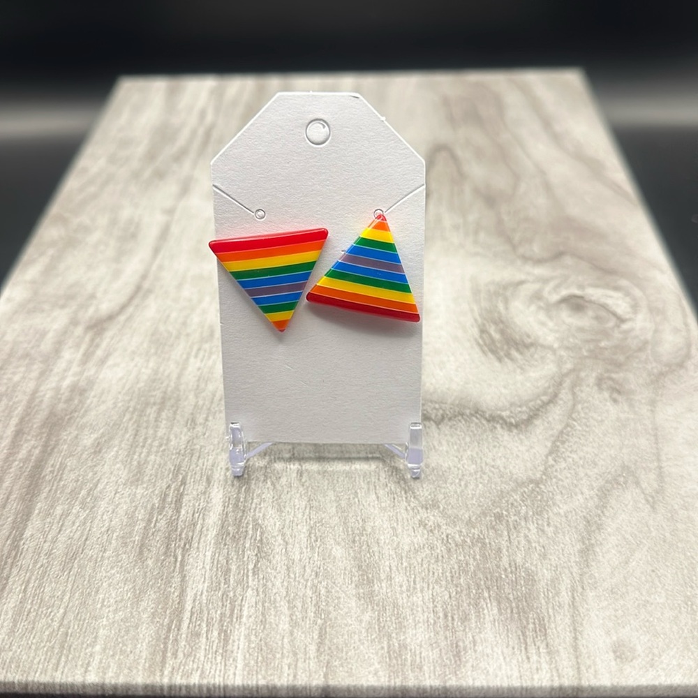 Triangular Rainbow Earrings